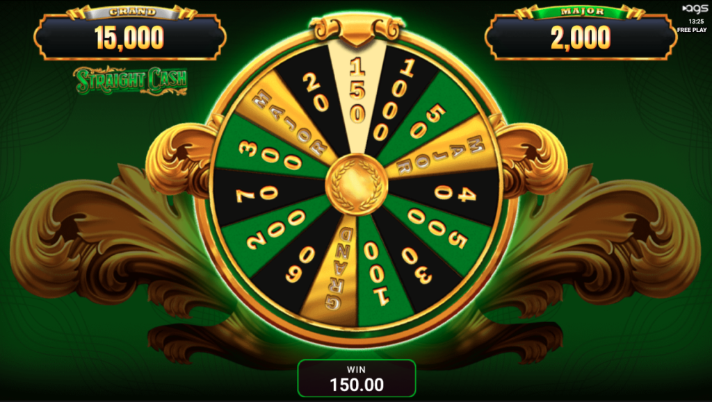 Straight Cash Slot Machine wheel bonus values